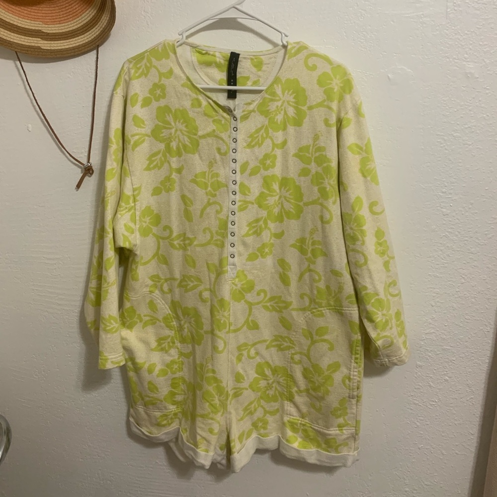 Urban Outfitters Out from Under Hibiscus Romper Size M EUC